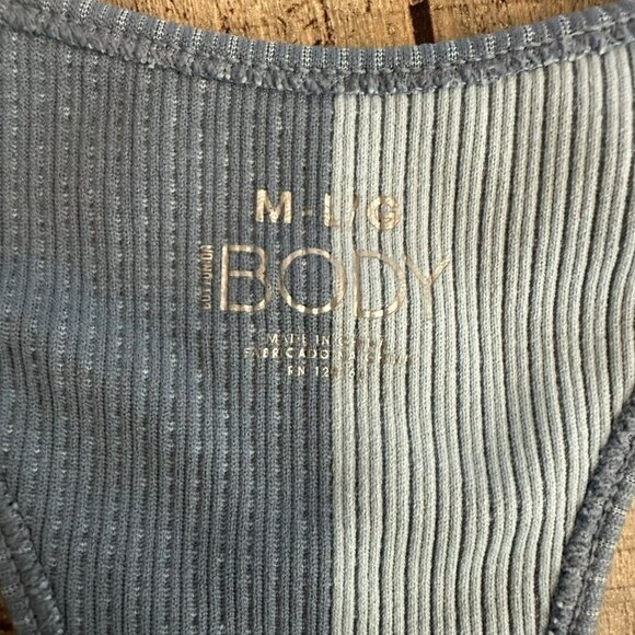 Body Cotton on Two Tone Recycled Plastic Sports Bra Blue Light Blue - Picture 4 of 7